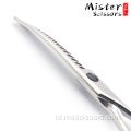 6,5 inci Fishbone teeth 440C Curved Thinning Scissors Pet Grooming Scissors